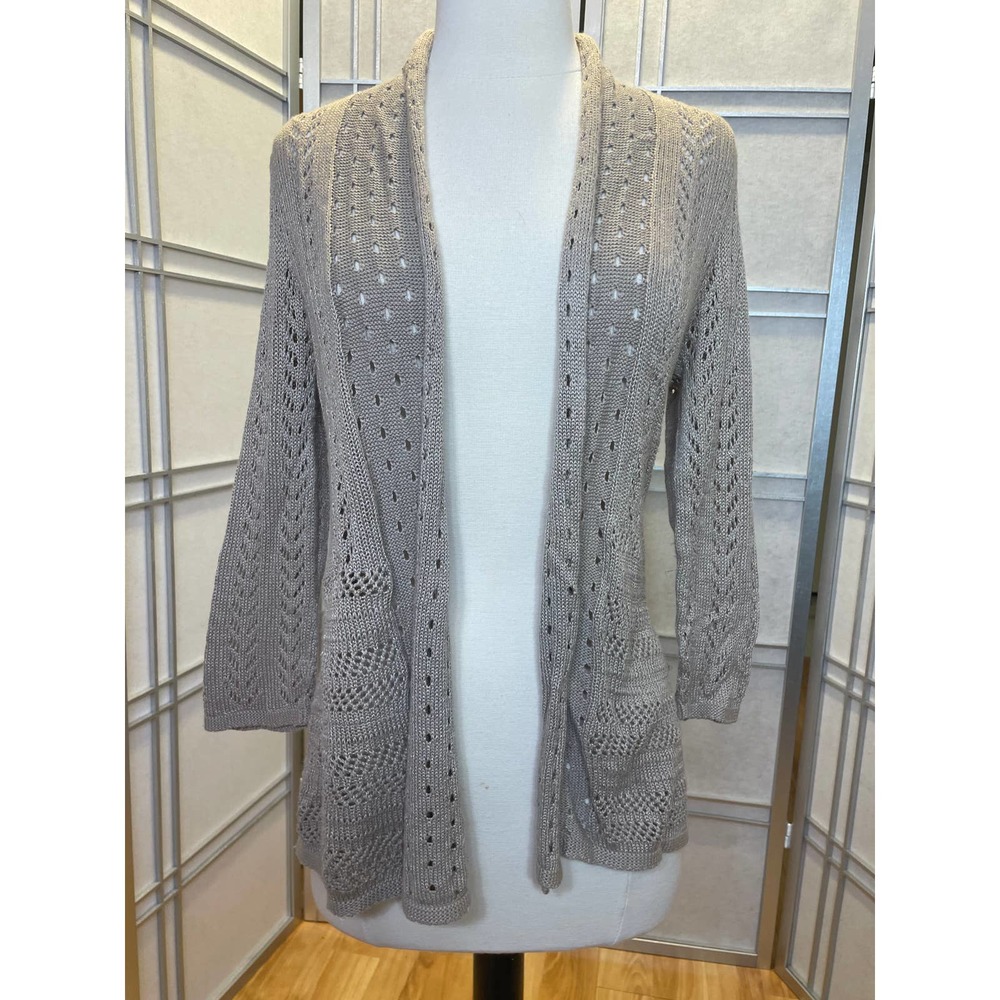 *Dana Buchman Open Cardigan Camel Size Small